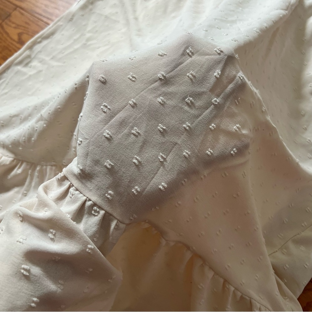 White Midi Dress with Short Sleeves Brand New NWT Chiclily dress xl extra large - Picture 9 of 9